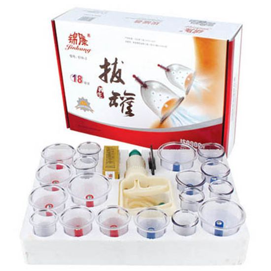 Jinkang Vacuum Cupping Set 18 Cups with Guasha set