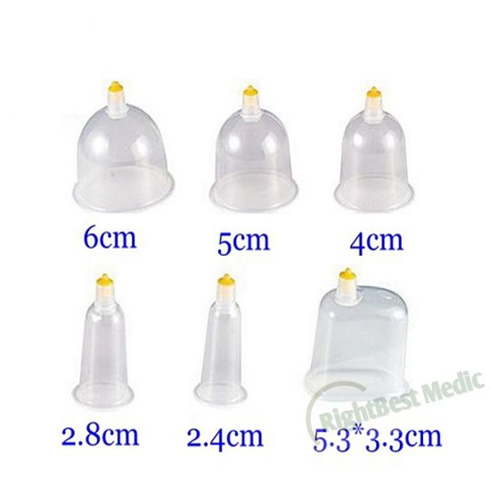 Disposable plastic cupping massage set